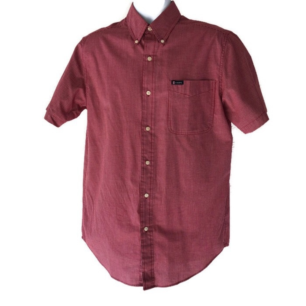 Chaps Men’s Small Short Sleeve Button Down Shirt
